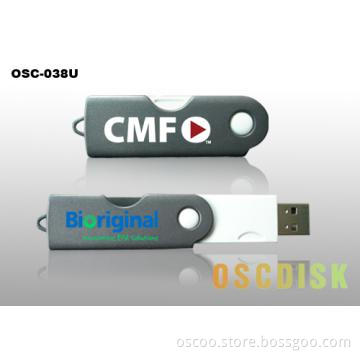 Twist style USB flash drive with Plastic body